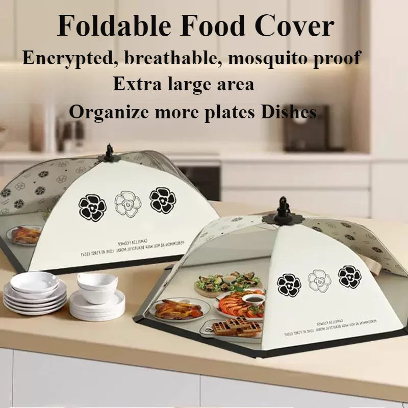 Food Cover Kitchen Accessories Collapsible Dustproof Cover Breathable Anti-mosquito Kitchen Essentials Dining Table Special Tool