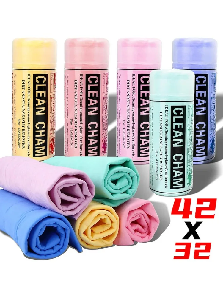 Serviette de lavage de voiture en PVA, 43x32cm, nettoyant doux et fort absorbant, accessoires de voiture, soins automobiles, chiffon de nettoyage, séchage des cheveux, serviettes en peau de cerf