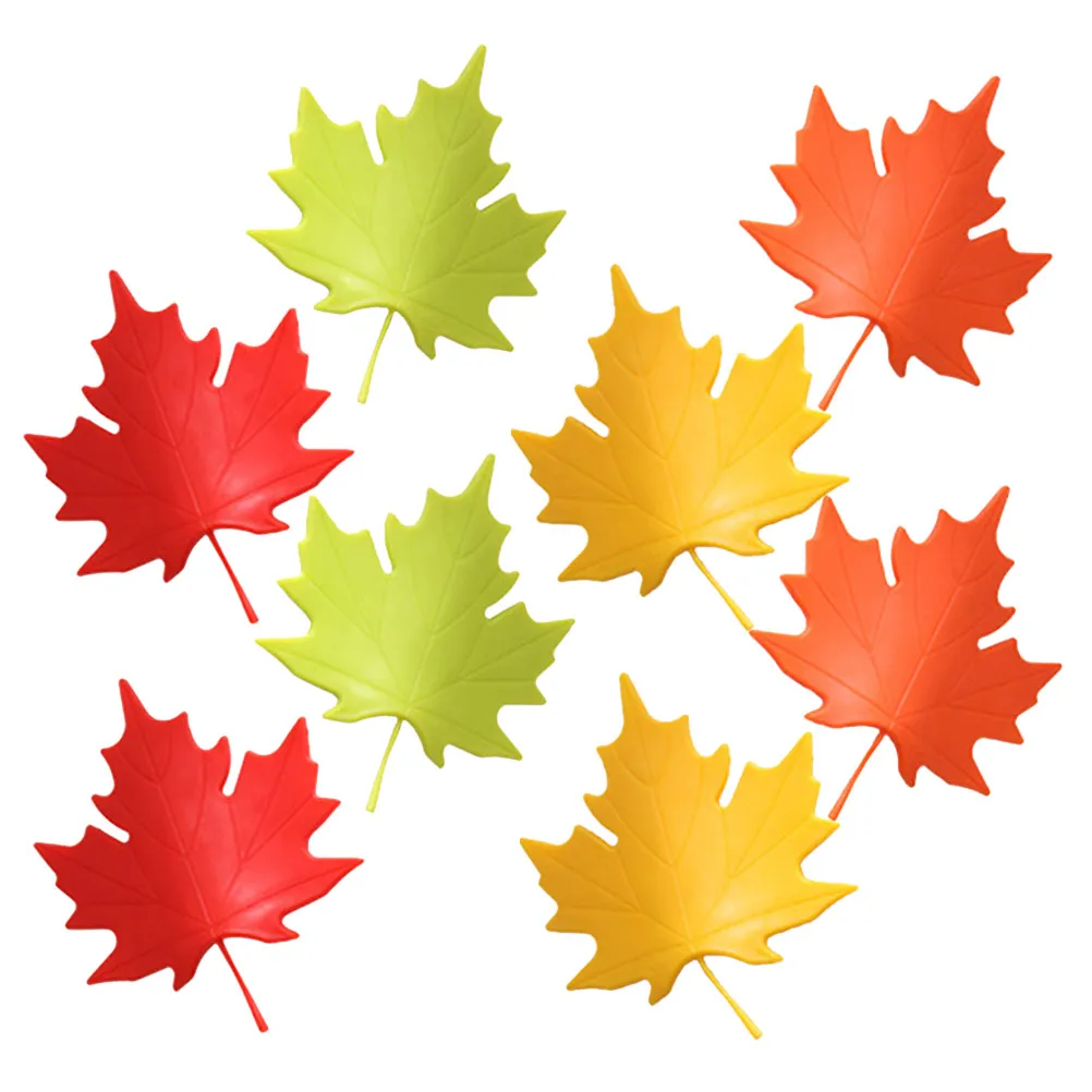 

8Pcs Maple Leaf Door Stopper Soft Rubber Anti Pinch Finger for Toddlers Baby Proofing Home Office Decorative Door