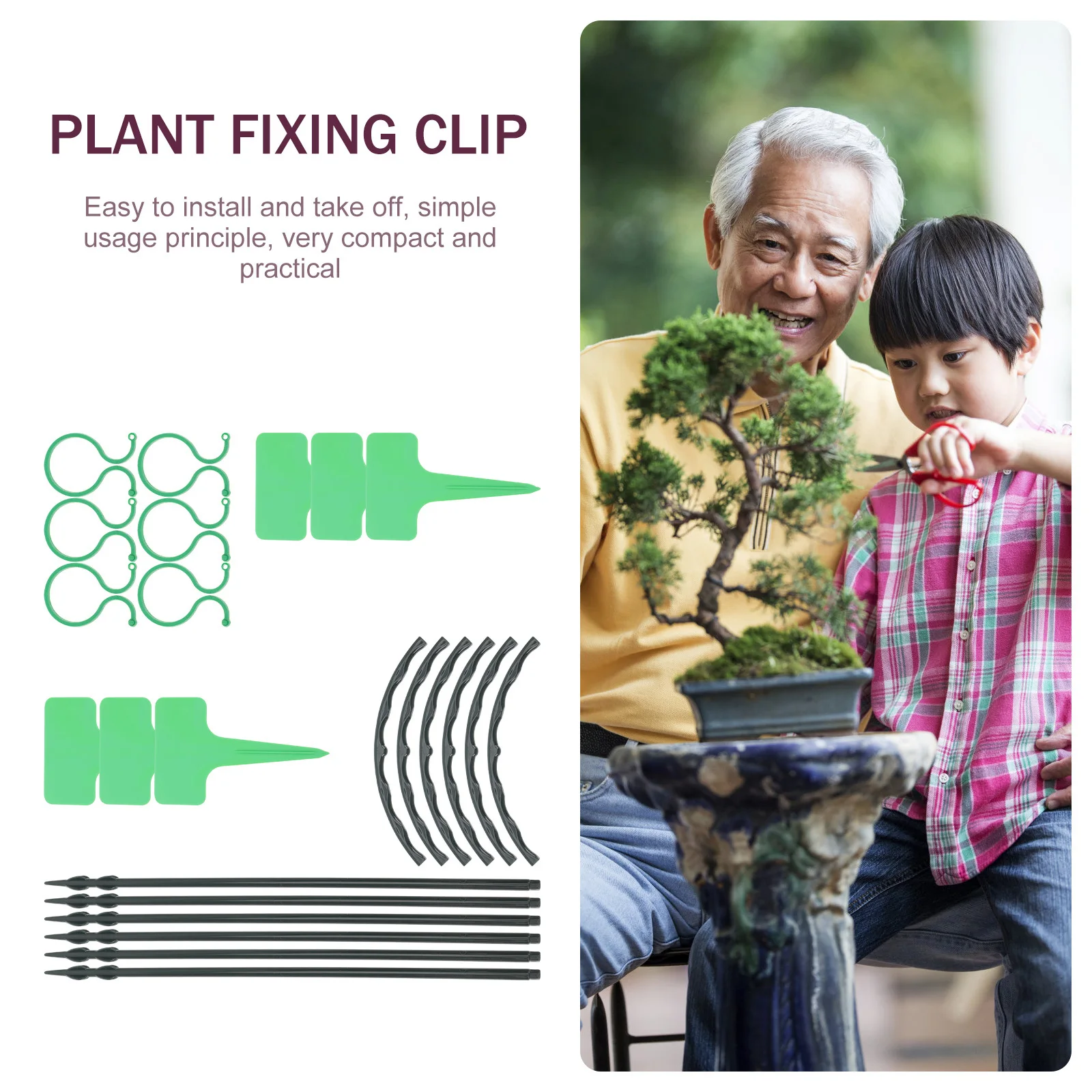 

6 set Plant Support Stakes Plastic Plant Climbing Trellis For Upright Growth Wind Protection Flower Support Frame Potted Plants