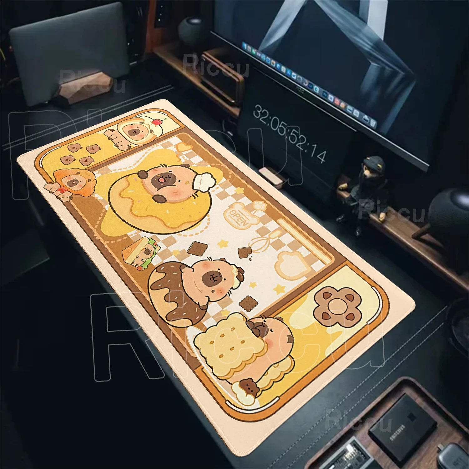 Capybara Mousepad Cute Cartoon Animal Large Mouse Pad Gamer Extended Desk Mat XXL Kawaii Office Keyboard Tablepad PC accessories