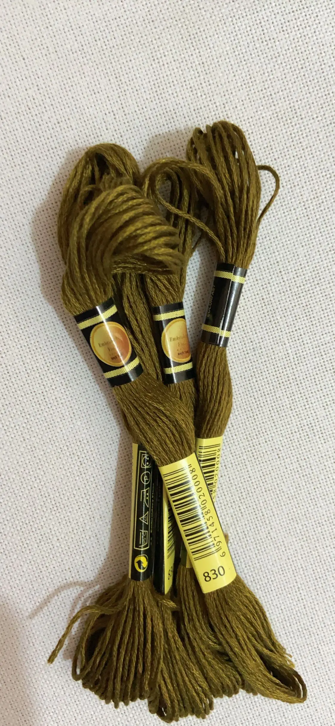 10PCS/LOL Set Cross Stitch Thread Embroidery Floss For Beginners DIY Craft Bracelet Craft8M Skein No Repeat Rainbow DMC CODE 830