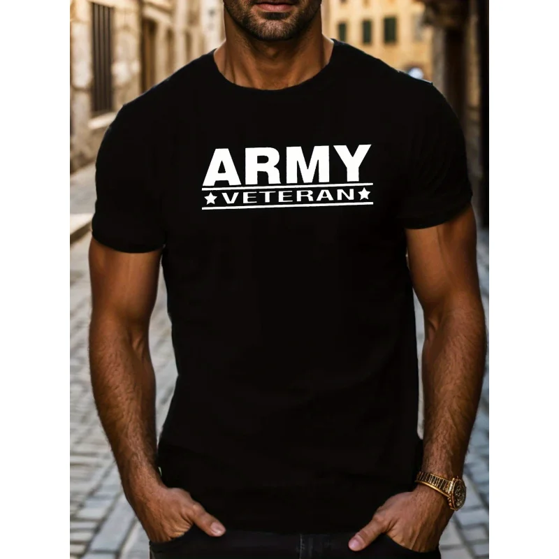 Men's Summer Casual Short Sleeve T Shirt Special Design for Veterans