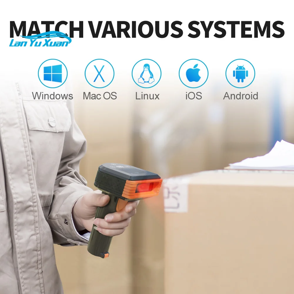 GTCODESTAR 2D Barcode Scanner Handheld Bluetooth Barcode Reader 2.4G QR Code Scanners 1D Wireless Scanning Gun for Inventory