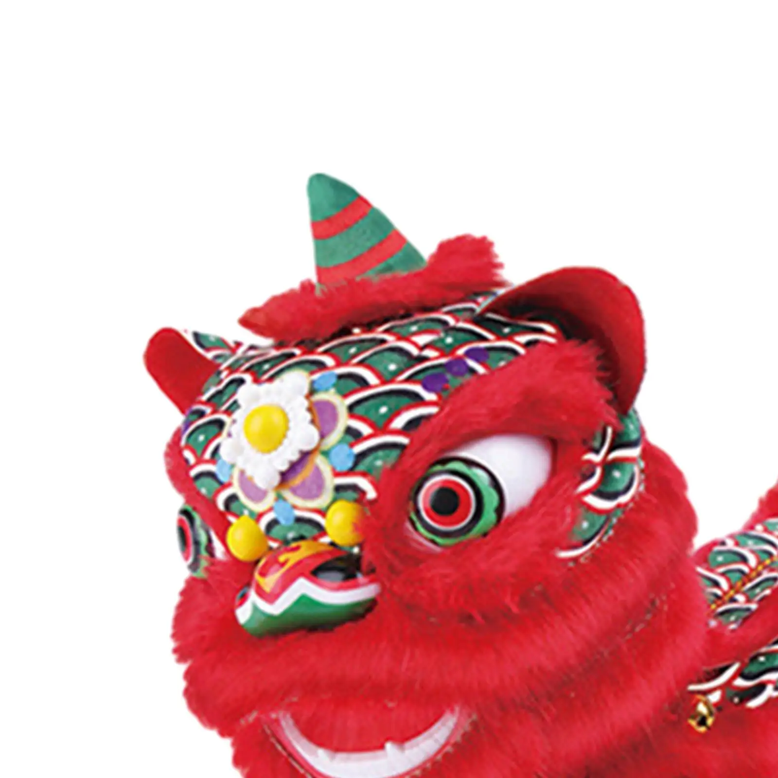 ตุ๊กตาสิงโตไฟฟ้าของเล่นสิงโตแดงปีใหม่จีนสำหรับเด็กหญิงเด็กชายของขวัญวันหยุด