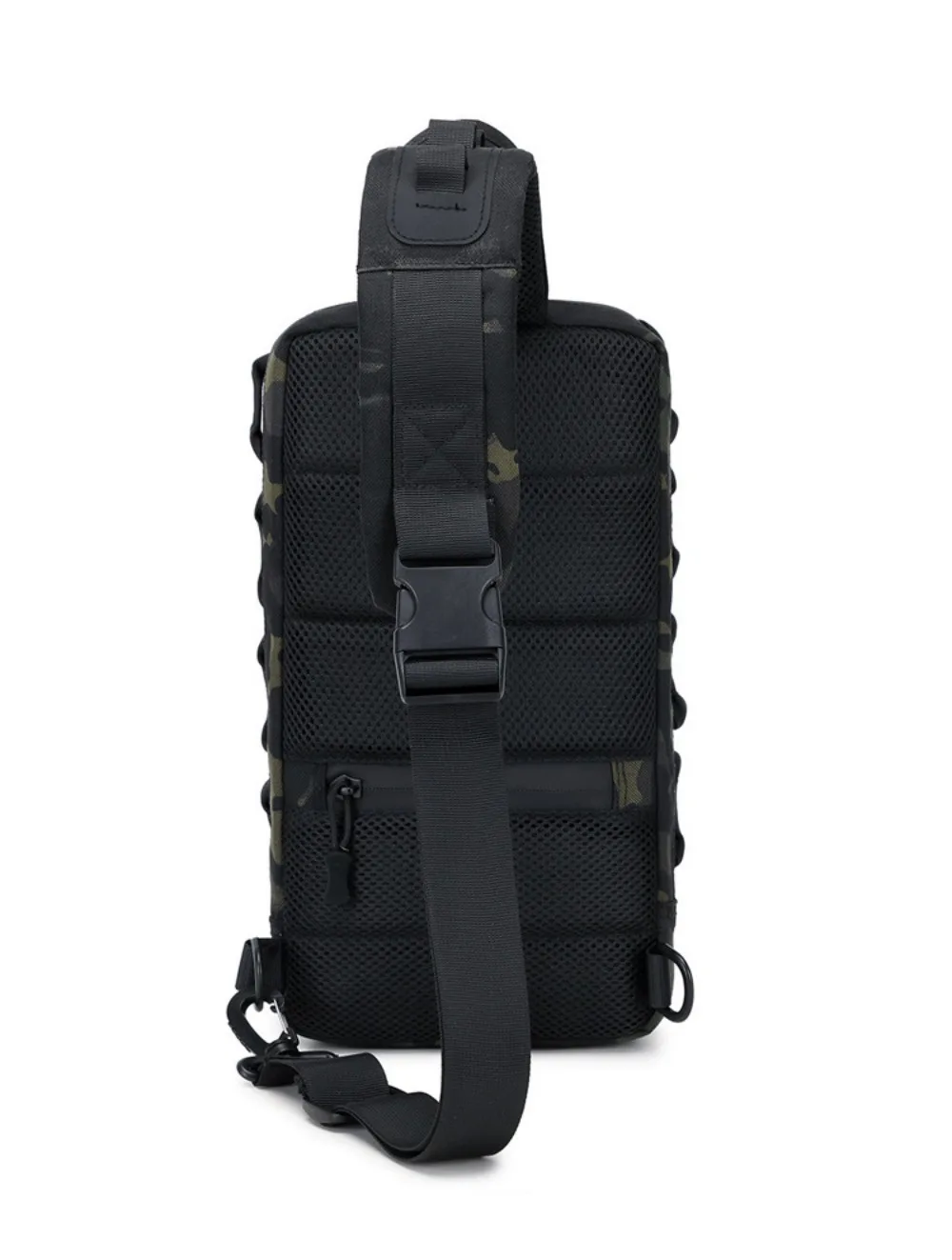 New Black Crossbody Chest Pack Durable Waterproof Sling Shoulder Backpack Large Capacity Crossbody Bag Hiking
