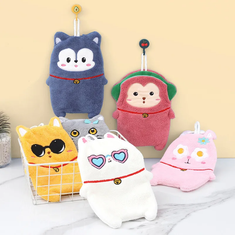 

Очаровательное подвесное полотенце для рук — милая детская мочалка для ванной и кухни, мягкое и впитывающее сушильное полотенце для рук с петлей