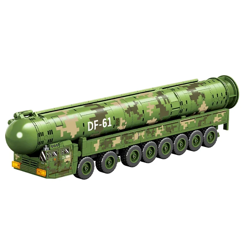 China Intercontinental Ballistic Missile Military Main Building Blocks Armored Vehicles Drones Bricks Toy for Kids Gifts Boys
