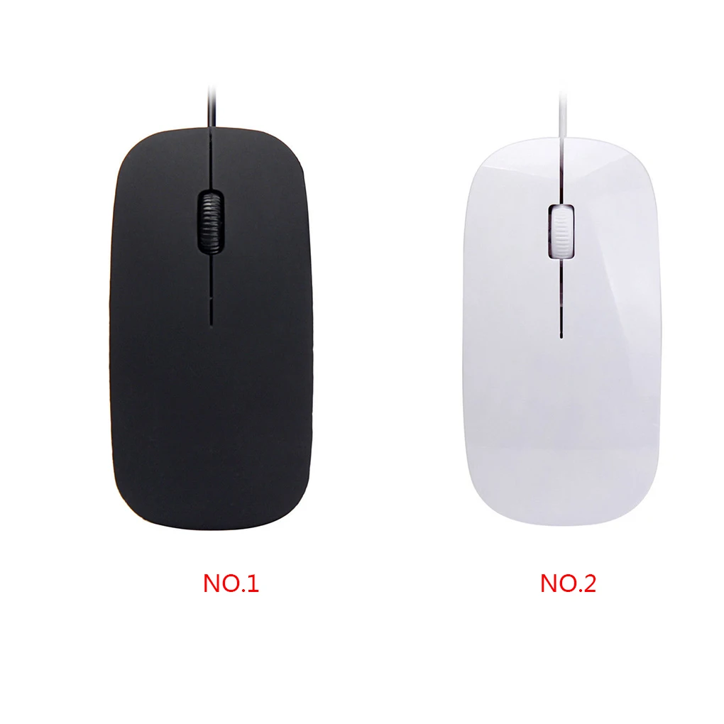 Mouse Wired Mini Thin Optical Tracking Computer Mouses Skin Touch Computers Fitting Keyboards Table Working Study