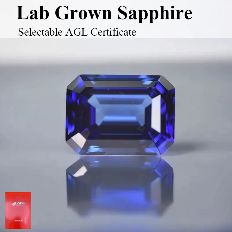 

Выращен в лаборатории сапфир королевского синего цвета Изумрудная огранка Физическая композиция Al2O3 Метод Чохральского Сертификат на выбор драгоценных камней