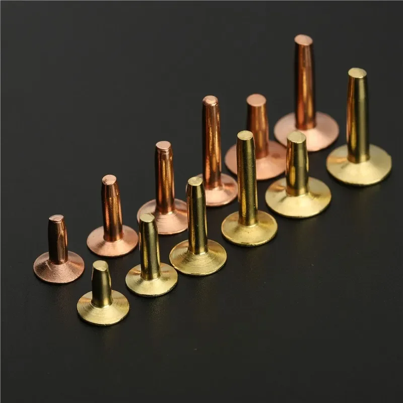 Weiyi 100pcs Cap 9mm Shank 12mm Copper/brass Rivets For Leather
