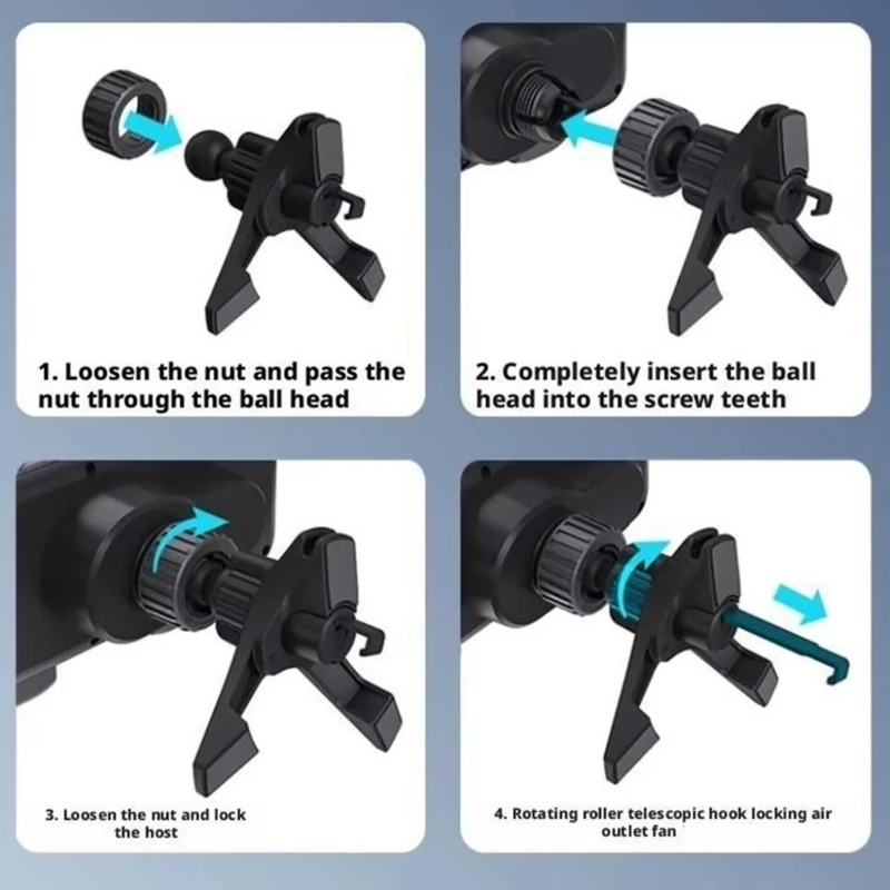 37JE Universal Electric Clamping Rotating Car Phone Holders with 15W Wireless Fast Charging & Metal Build for Long Trips