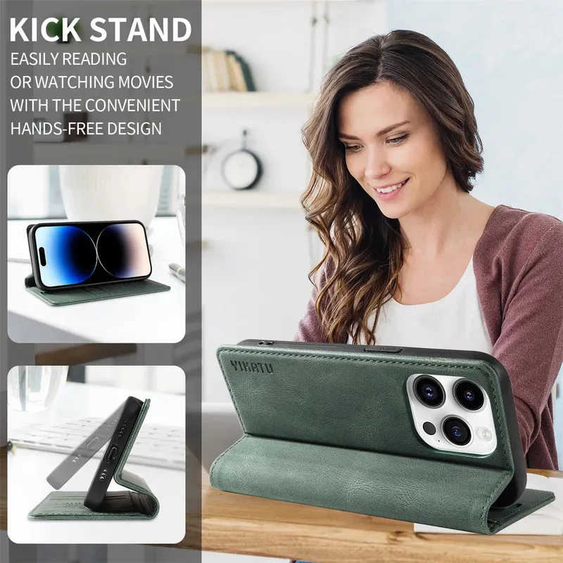 حافظة جلدية لهاتف هواوي P8 P9 Lite 2017 P10 P20 P30 Pro P Smart Y5 Y6 2018 Y7 2019 Mate 10 20 Lite غطاء هاتف حامل قابل للطي