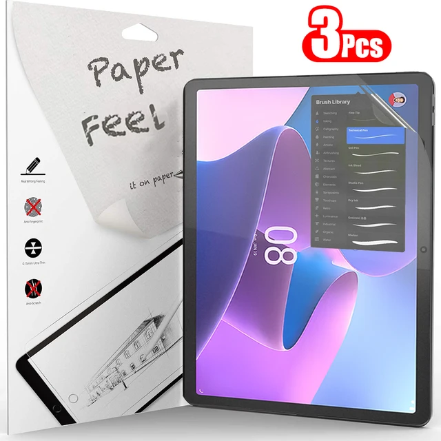 3 sztuki papieru czują się jak osłona ekranu dla Lenovo TAB M10 2nd Pro 3rd Plus 1st Gen M9 M8 M11 P12 Pro P11 bez szkła