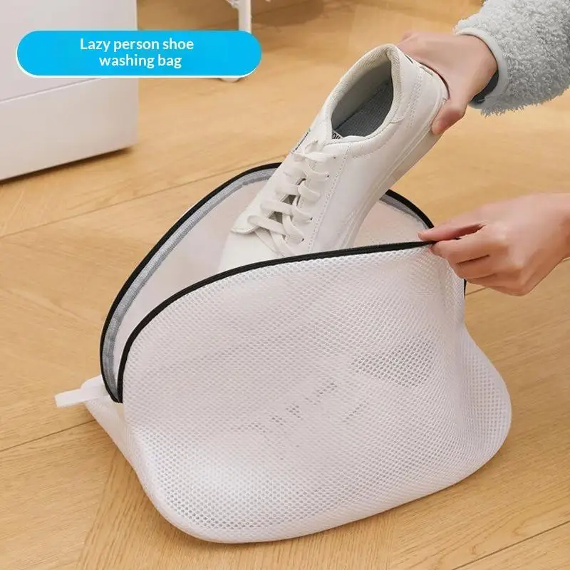Mesh Laundry Bag Washing Machine Shoes Bag With Zips Travel Shoe Storage Protective Clothes Organizer Bags