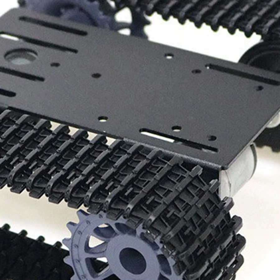 Smart Tank Car Chassis Tracked Crawler Robot Platform with Dual DC 12V Motor for DIY for T101-P/TP101