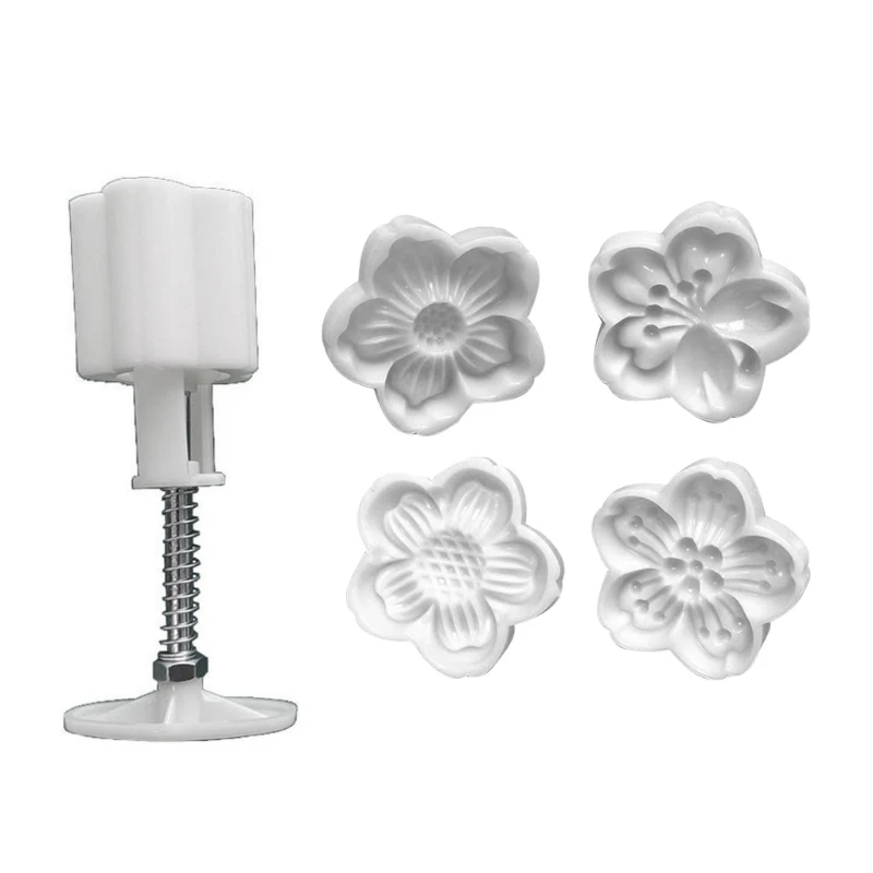 Japanese 4Pc Flower Baking Molds Cake Cookie Chocolate Press Tool Set
