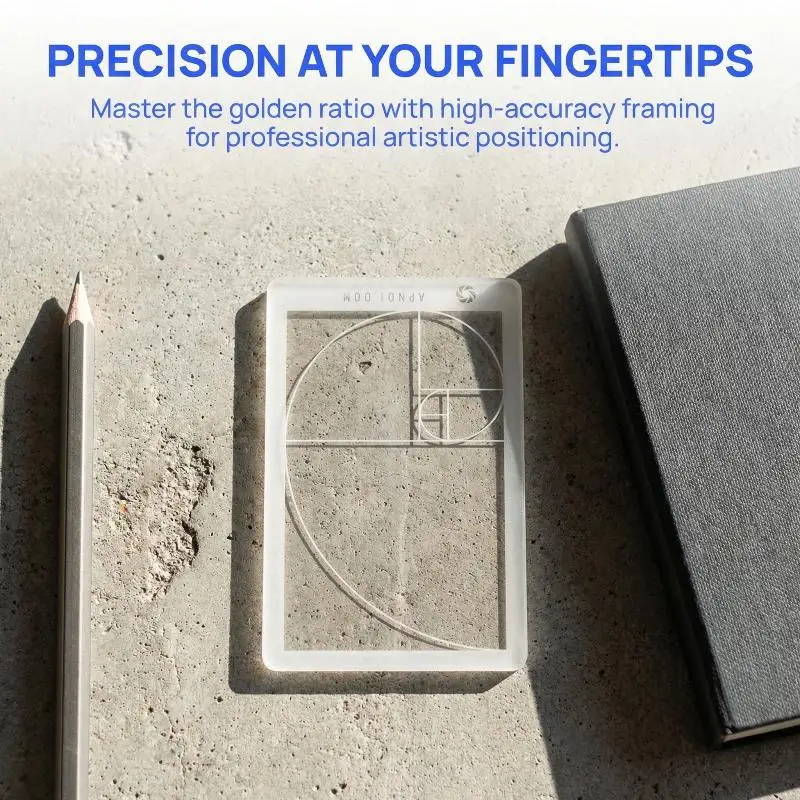 Golden Ratio Ruler Fibonacci View Finder for Composition Drawing Photography and Art Framing Precision Tool