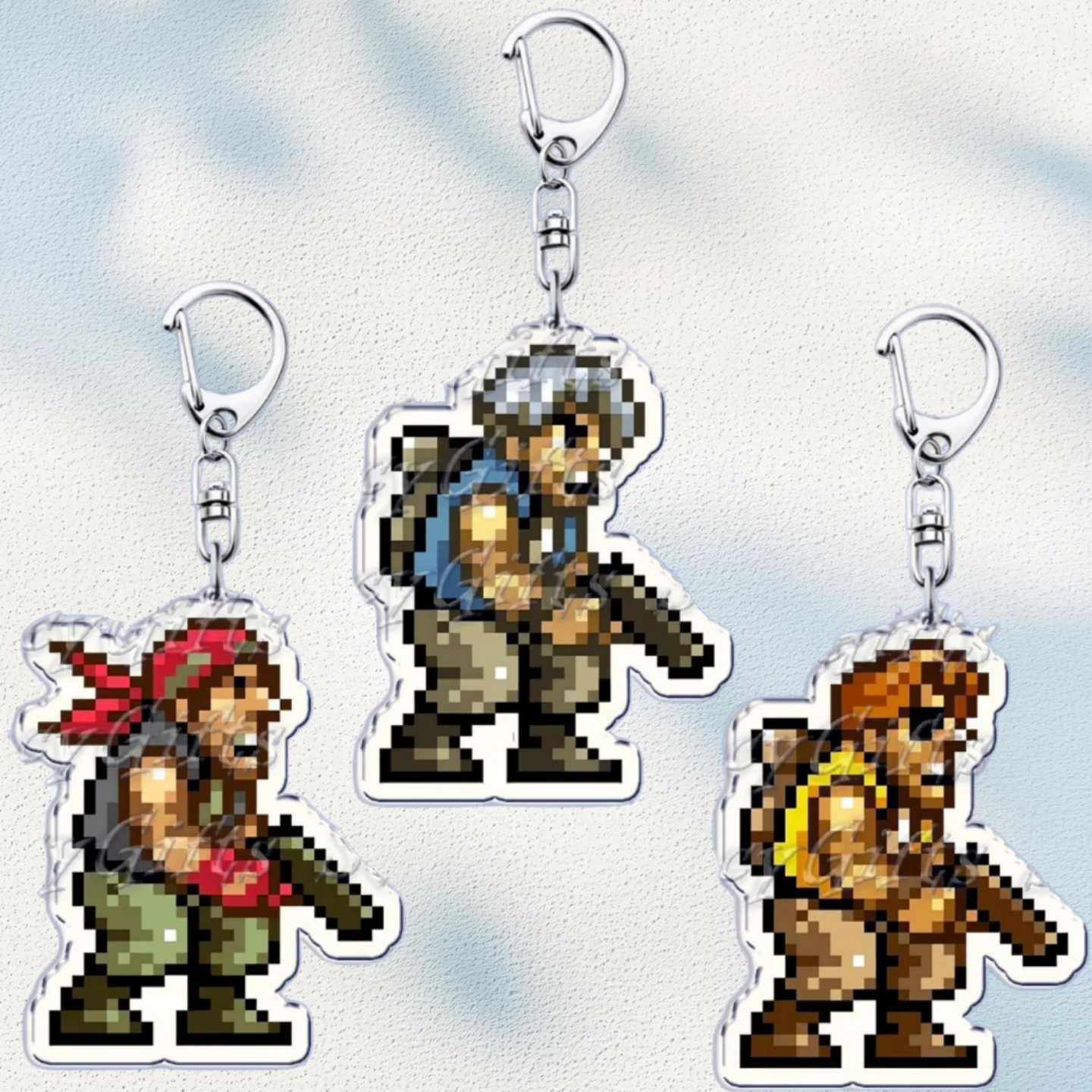 Porte-clés de jeux vidéo classiques pour accessoires de sac, bijoux pour fans de jeux, cadeaux pour joueurs, Marco Rossi, Fio Germi, Eri Kasamoto