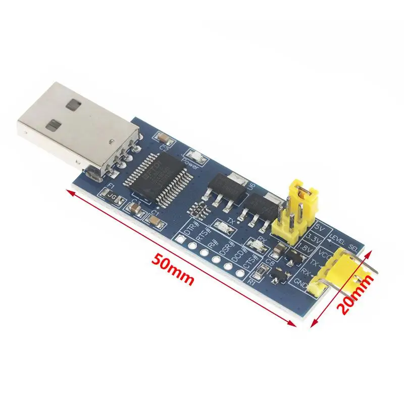 FT232RL USB To TTL Serial Adapter Module Multi Voltage Support Stable Performance For  Programming Projects