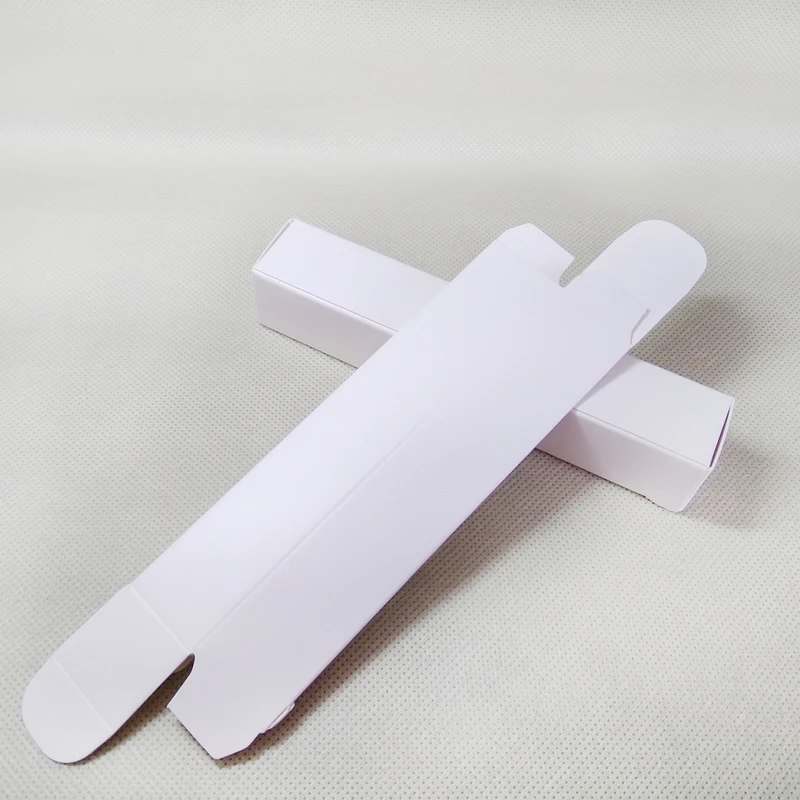 100pcs  - 2x2x13cm  Blank Black White Gift boxes Lipstick Cosmetic Sample Perfume Slender Tube Small Packaging Box