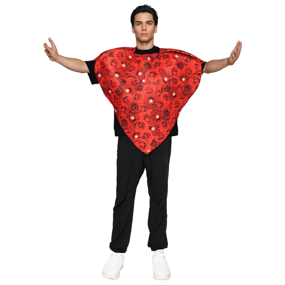 

New Halloween Gift Cosplay Costume Valentine's Day Love Flowers Jumpsuit Masquerade Party Funny Stage Performance Costume 2025