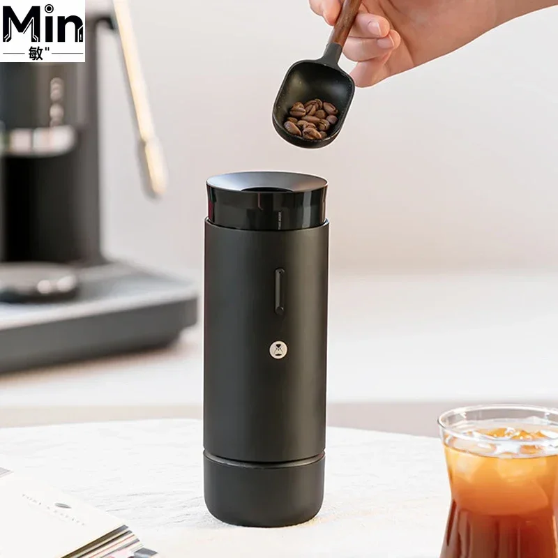 01S 1000mAh Portable Coffee Grinder Automatic Adjustable Burr Grinder for Espresso Pour Over Coffee Beans Outdoor
