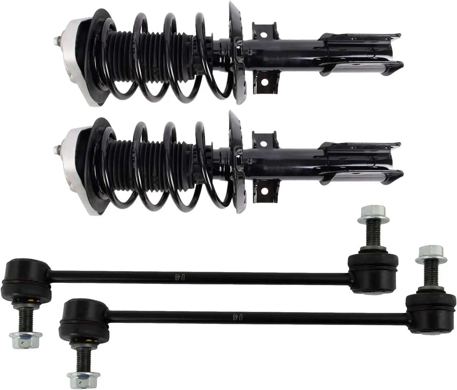 

Front Suspension Kit Complete Strut & Coil Spring Assembly Sway Bar Stabilizer Link Compatible with 2014-2016 Mercedes-Benz E250