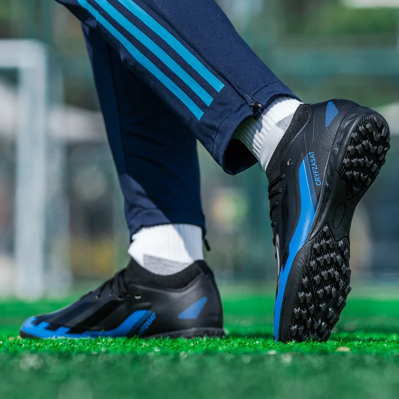 Men Football Field Boots Original Artificial Grass Long Spikes Football Shoes Futsal Society Outdoor Sports Soccer Shoes Unisex