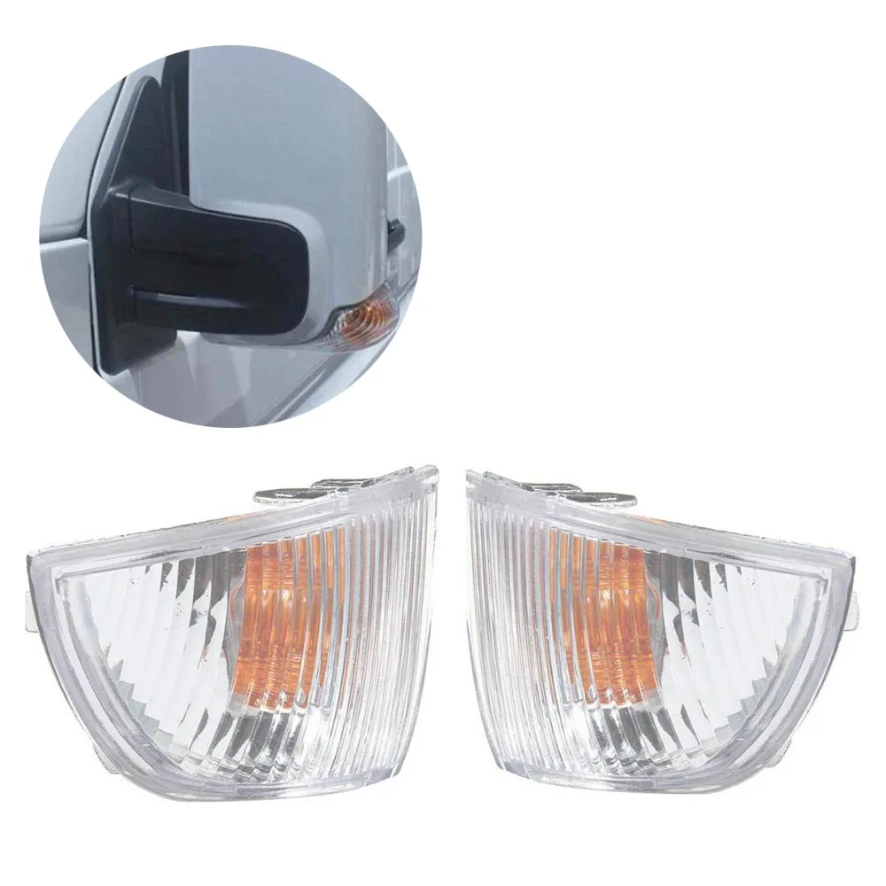 1 Pair Car Wing Mirror Indicator Lens Lamp Side Mirror Turn Signal Cover Without Bulbs for Iveco Daily