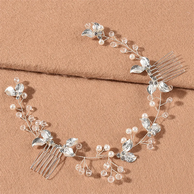 Bridal Hair Combs Headwear Wedding Hair Accessories Fashion Shaped Headdress Hair Bride Elegant Woman Hair Headbands