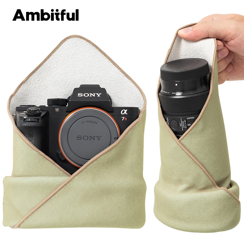 Ambitful-funda protectora para cámara, tela plegable mágica, funda protectora de lente SLR, almacenamiento para envolver, bolsa para fotógrafo
