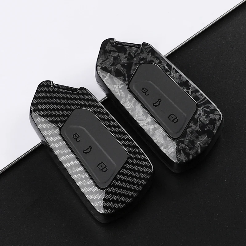 ABS Carbon Faser Stil Auto Schlüssel Fall Abdeckung Für VW Volkswagen Golf 8 MK8 GTI GTD R ID3 ID4 Cupra skoda Octavia A8 Sitz Leon MK4
