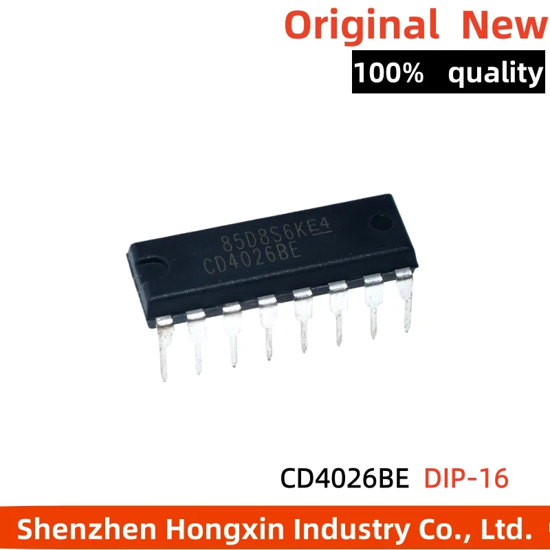 10 pieces DIP-16 CD4026BE logic chip decimal counter/divider