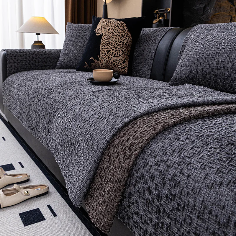Chenille Sofa Cushion 2026 New High-end Cushion Simple Modern Non-slip Sofa Cover Cover Cloth Back Towel