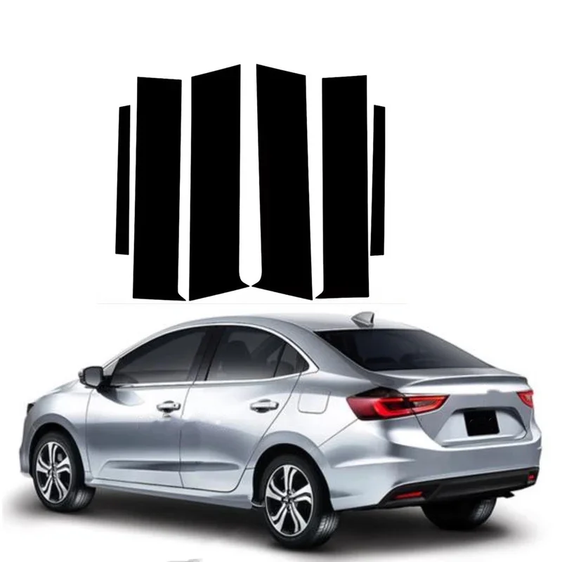 

Glossy Black Pillar Post Fit For Honda City 2015 2016 2017 2018 2019 2020 Window Door Side Cover Trim Decal Sticker