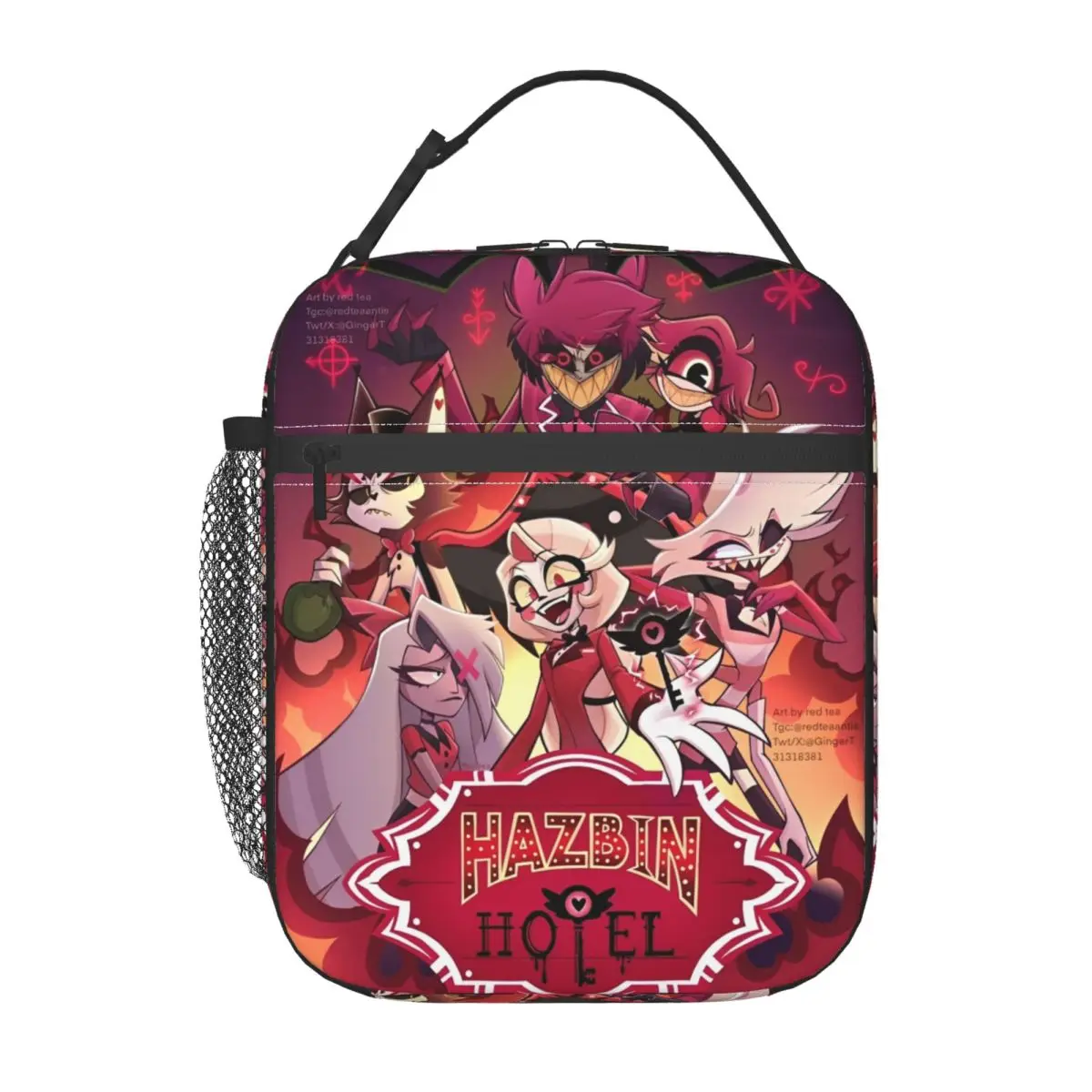 Anime H-Helluvas Drama Boss Thermal Insulated Lunch Bag for Office Portable Bento Box Cooler Thermal Lunch Boxes