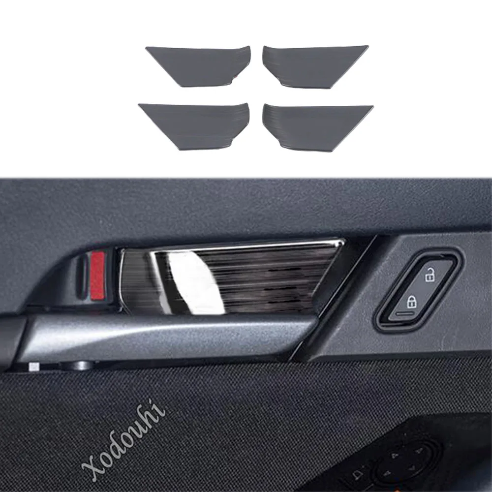 Car Body Cover Stainless Steel Door Inner Internal Handle Bowl Frame Lamp Armrest 4pcs For Mazda CX-30 CX30 2020 2021 2022 2023