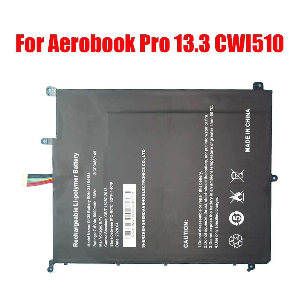 

Replacement Laptop Battery For Chuwi For Aerobook Pro 13.3 CWI510 7.6V 5000mAh 38WH New