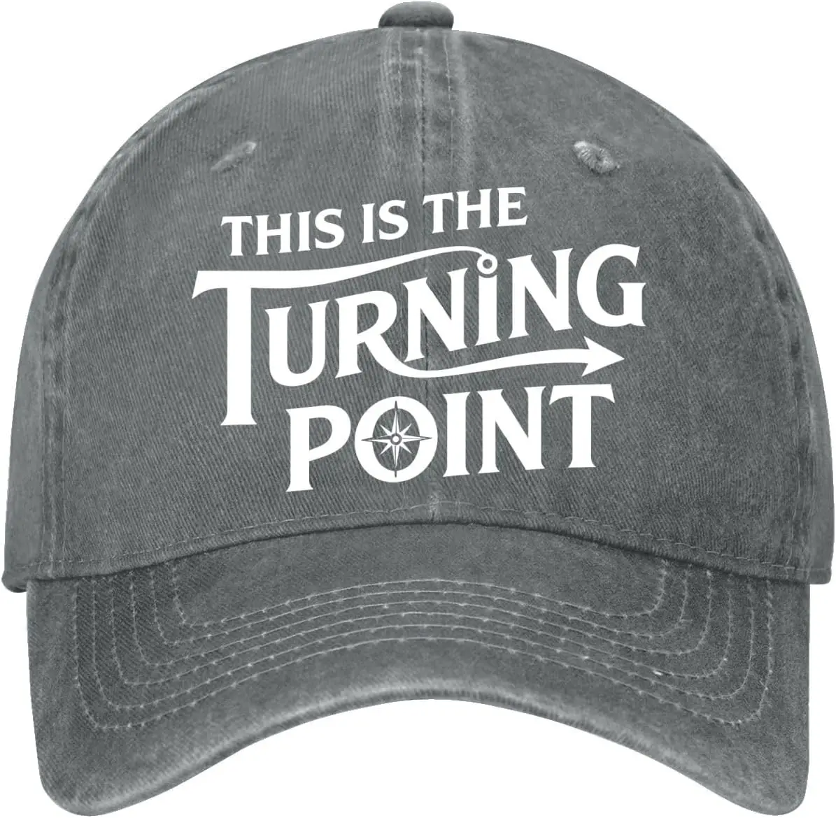This is The Turning Point Hat for Mens Funny Washed Distressed Baseball Caps