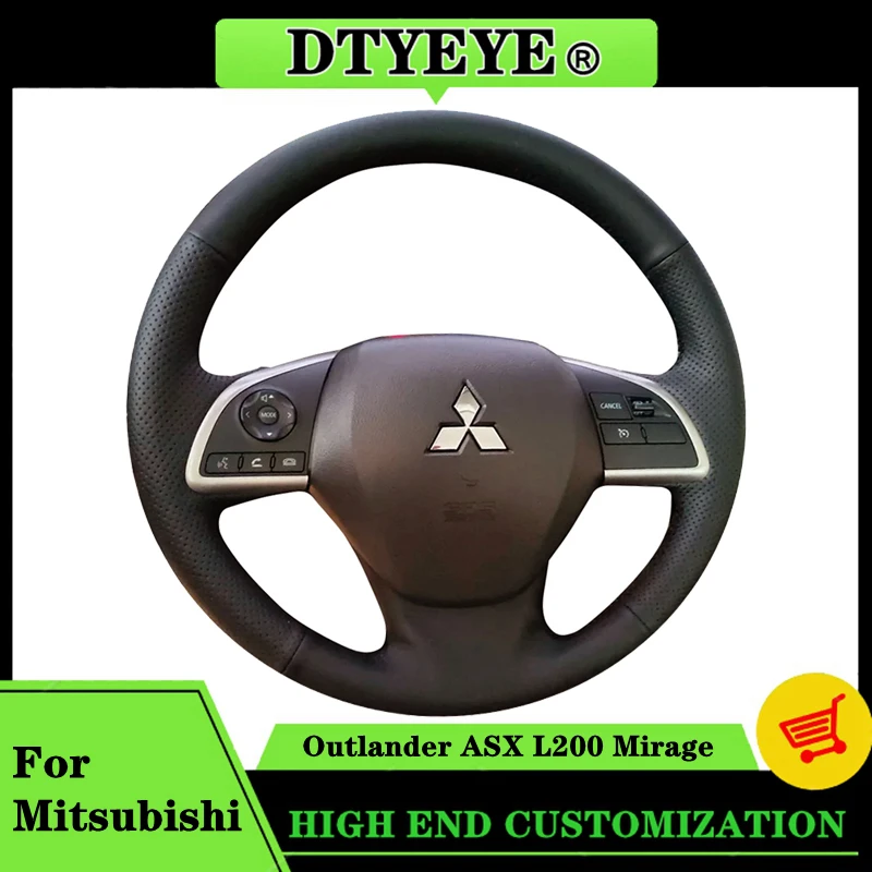 Car Steering Wheel Cover For Mitsubishi Outlander ASX L200 Mirage 2013-2016 Customize Original Steering Wheel Braid Car Interior