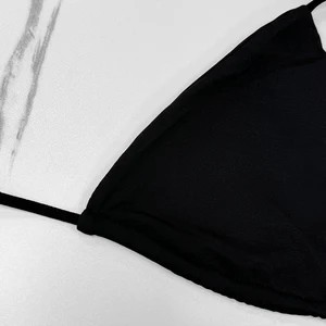 2025 جديد للمرأة بلون الصلبة منفصلة ملابس الشاطئ مثير الرسن بيكيني ثلاث نقاط عارية الذراعين قابل للتعديل ملابس السباحة الدانتيل أعلى 8 مبيعات بيكيني غير لائقة - رقم 3