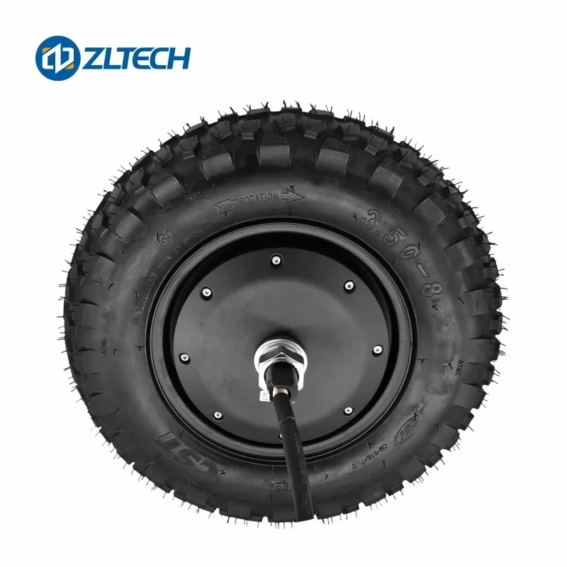 15inch 48V 800W 180RPM 300kg IP65 4096-wire Encoder Pneumatic Rubber Tire DC Brushless Wheel Hub Motor for Outdoor Robot