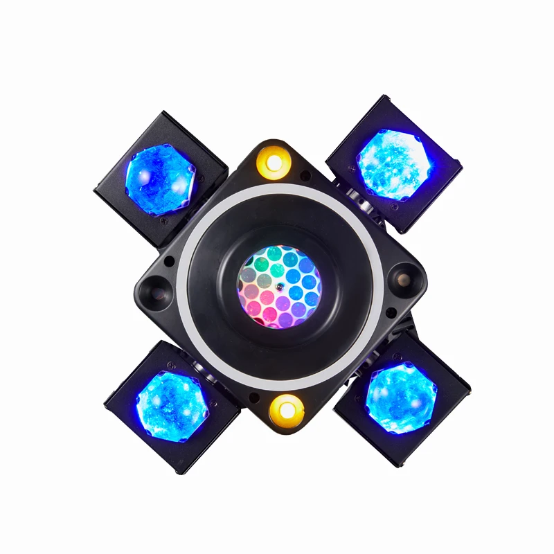 Imagem -05 - Led Beam Crystal Magic Ball Lights Show Tempo de Iluminação Braços Vermelho Verde Flor Quente Flash Ilimitado Girar Par Fixture