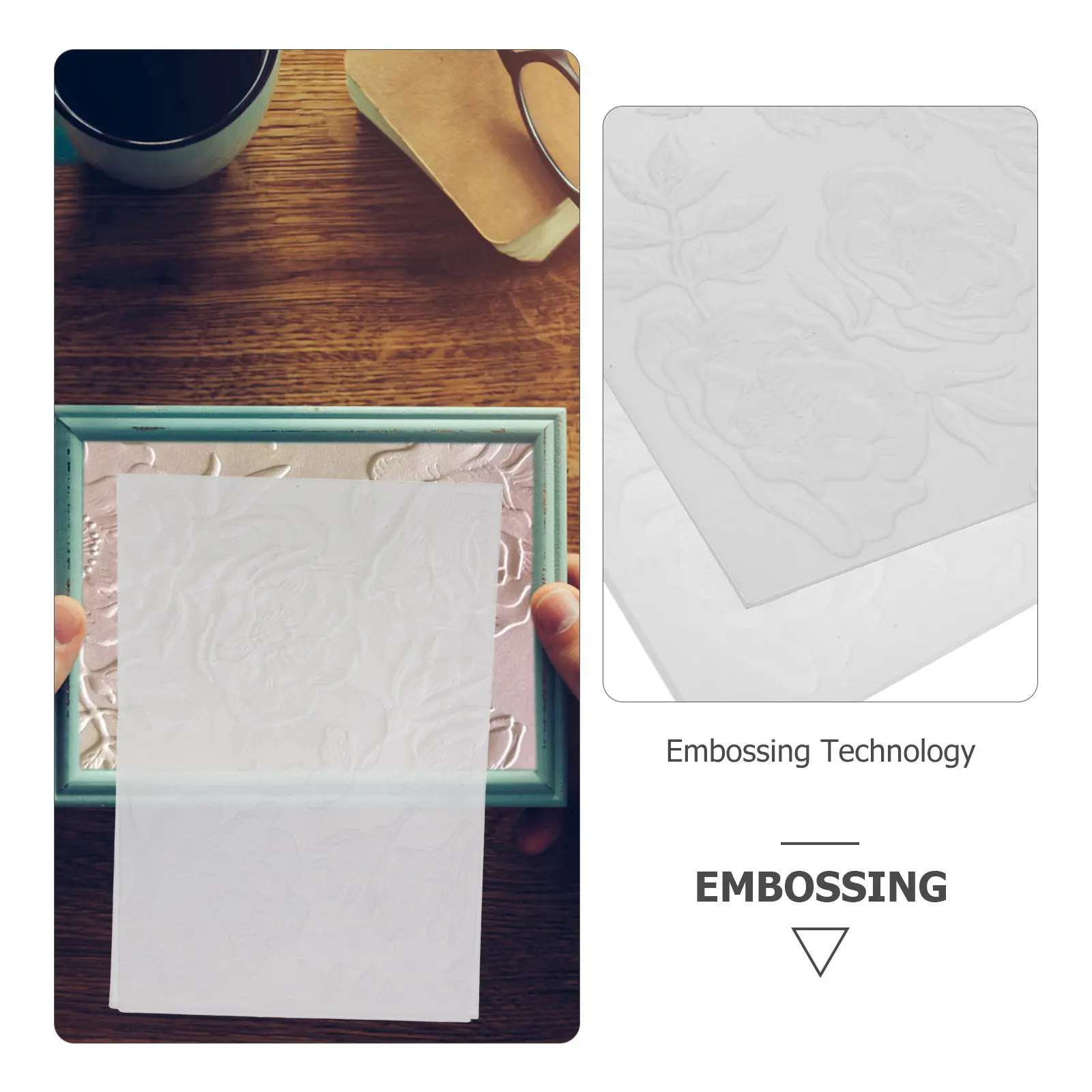 Plastic 3D Embossing Mold DIY Scrapbooking Decorative Card Making Folder Flower Stencils Background Dies Plastic Craft Templates