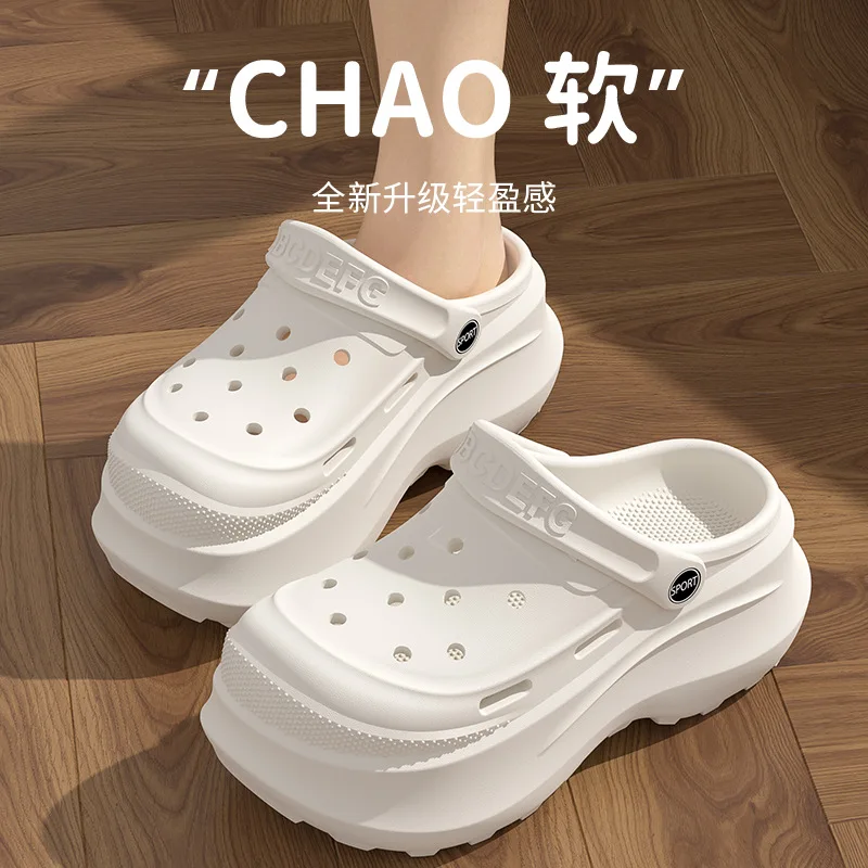 Novedad 2026, Zuecos de Plataforma Gruesa para Mujer, Sandalias de Suela Gruesa, Zapatos de Jardín Ligeros de EVA para Mujer, Pantuflas de Playa para Exteriores