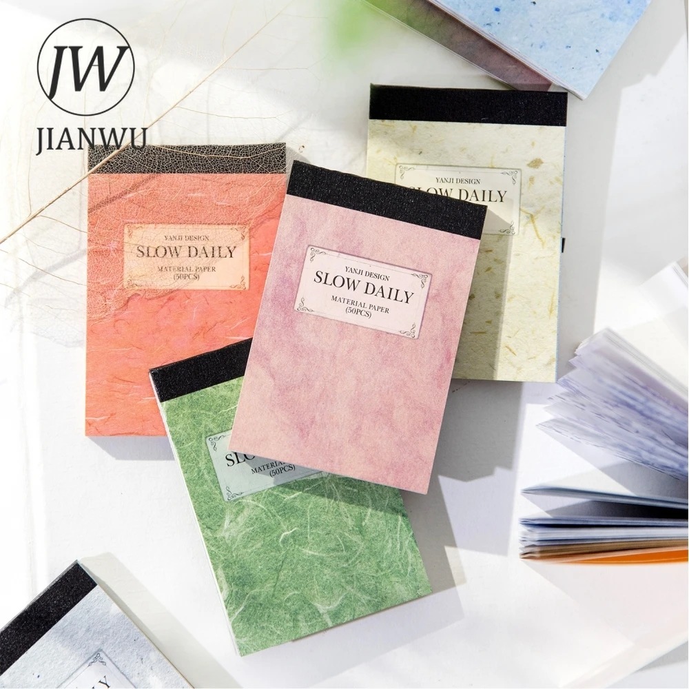 JIANWU Slow Daily Series Vintage Pattern Collage Decor Material Book Creative DIY Junk Journal Scrapbooking Stationery