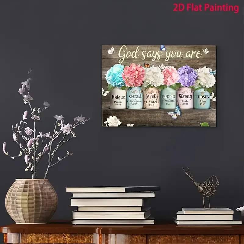 Floral Bible Verse Canvas 5