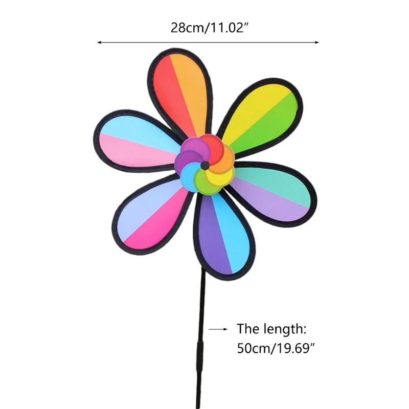 Colorful Windmill Colourful Wind Spinner Home Garden Decor Yard Kids Toy Gift D5QA