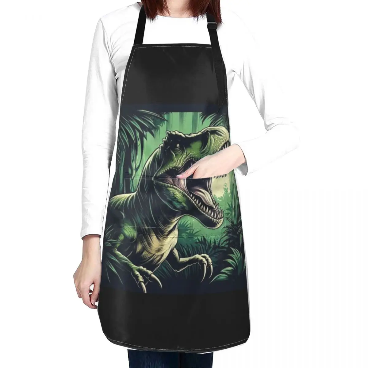 T-Rex Dinosaur Apron Womens Dresses New year's Apron